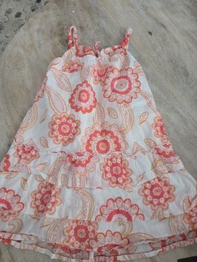 Old Navy Toddler Girls Floral Pink Coral and Peach Sundress 18-24 Months Lined!